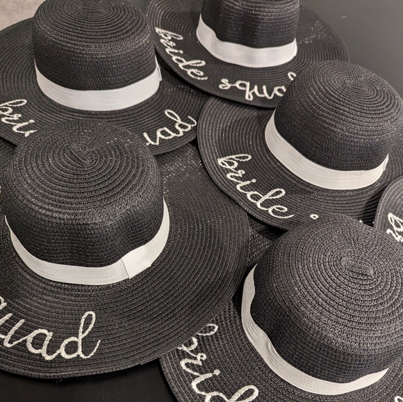 6x Bride Squad Sun Hats - Picture 2 of 6